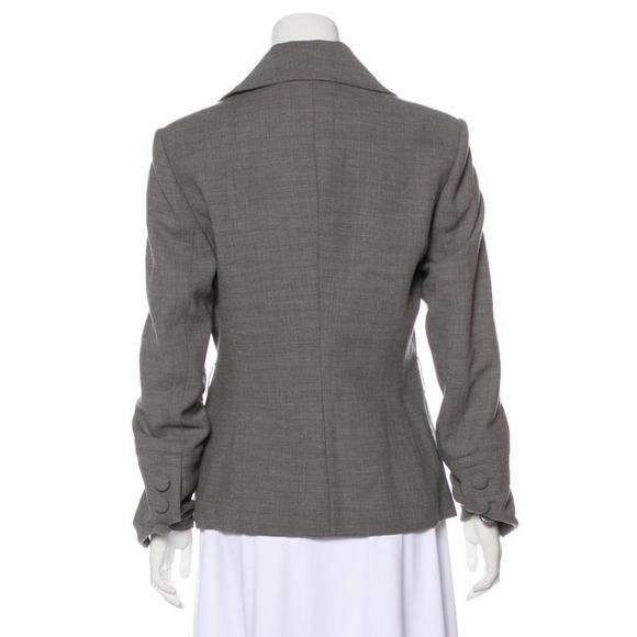 St. John Collection | Structured Gray Wool Blazer - Picture 7 of 7
